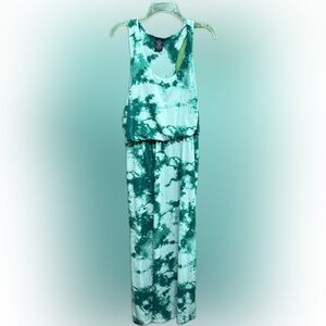 Faded Glory Mint & Teal Tie-Dye Dress